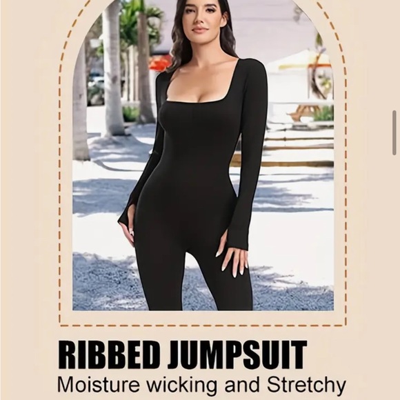 Pants - Women’s Black Ribbed Jumpsuit *NEW*